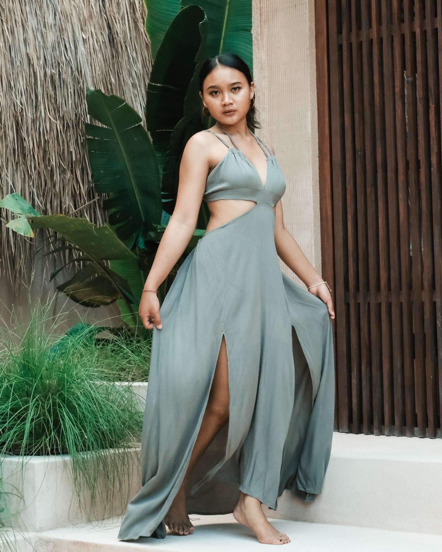 Venus Plait Dress (Grey)