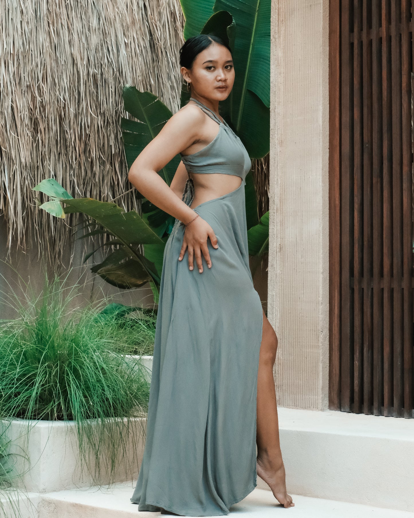 Venus Plait Dress (Grey)