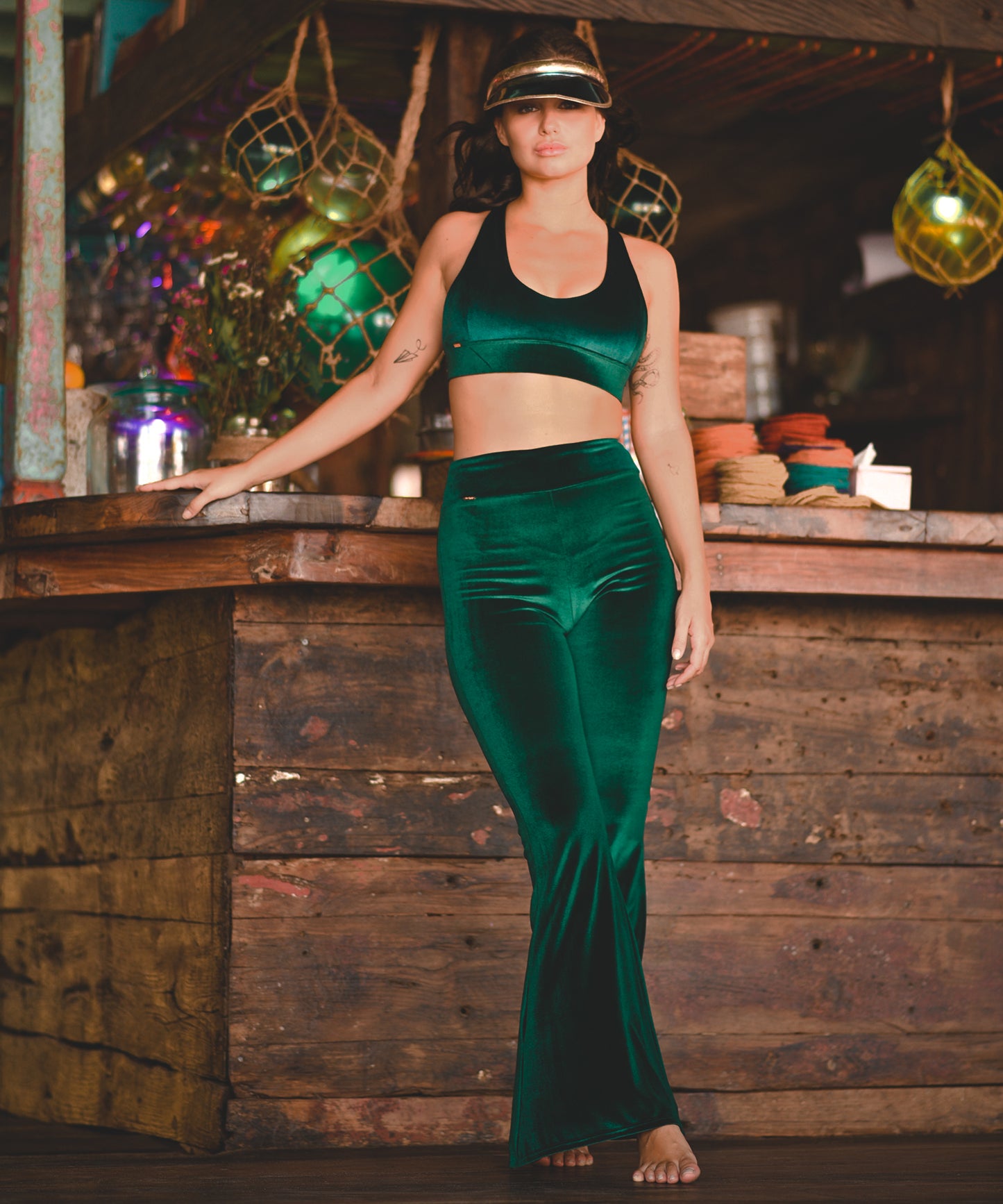 Gooseberry Boogie Bell Velvet Pants