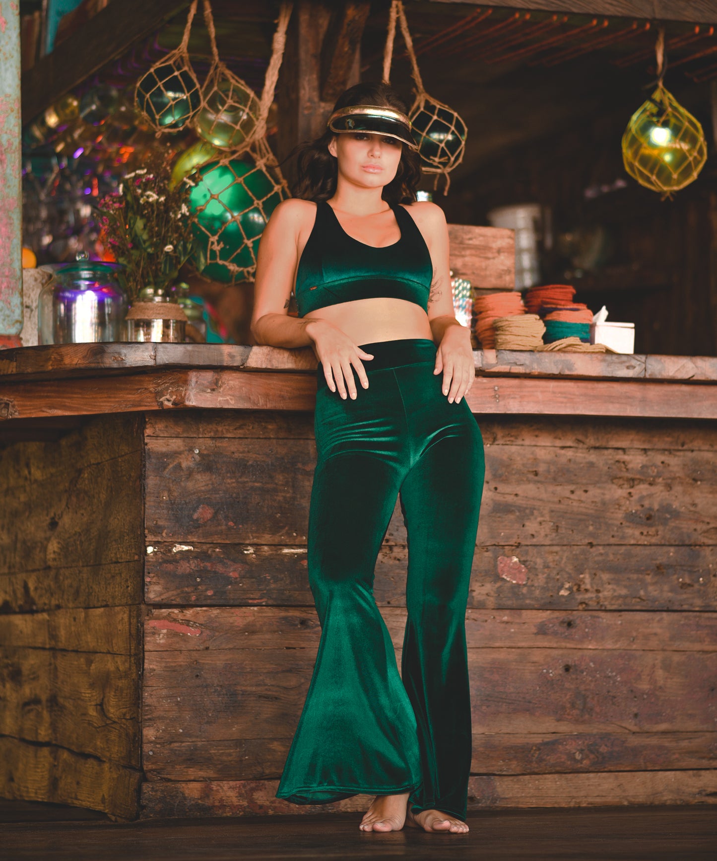 Gooseberry Boogie Bell Velvet Pants