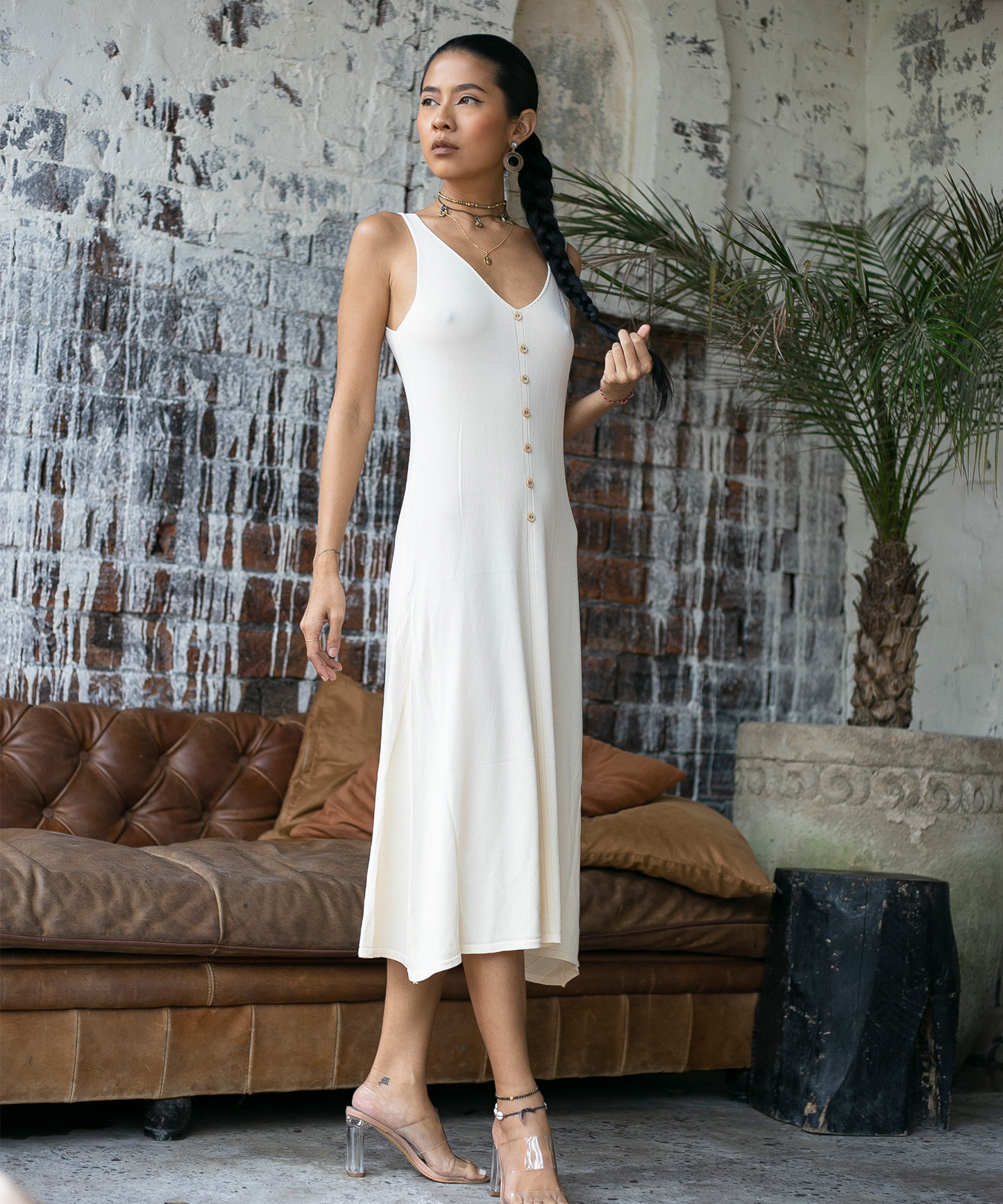 Marilyn Dress (Cream)