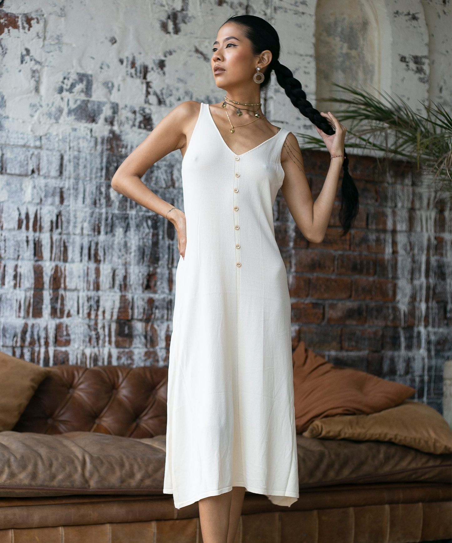 Marilyn Dress (Cream)