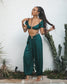 Jasmine Ring Top & Ring Split Pants Set (Emerald)