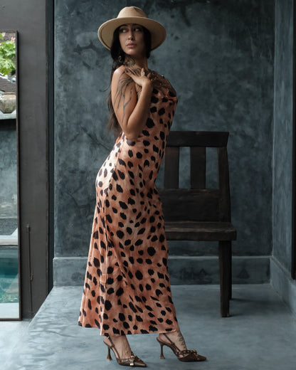 Freya Silk Dress (Cheetah)