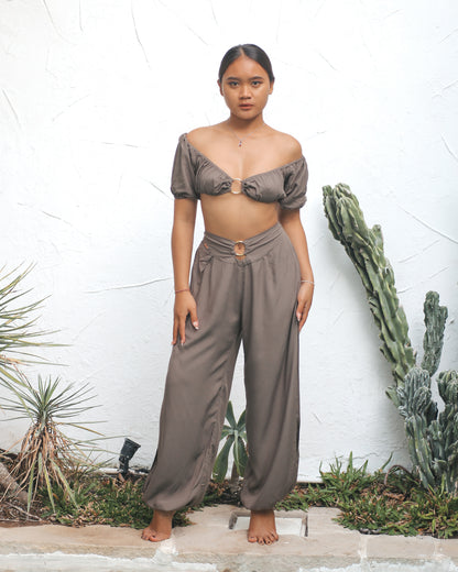 Jasmine Ring Top & Ring Split Pants Set