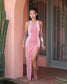 Lara Maxi Combination Dress (Forkle Pink)