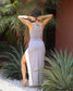Lara Maxi Combination Dress (Moss)