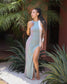 Lara Maxi Combination Dress (Moss)