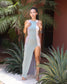 Lara Maxi Combination Dress (Moss)