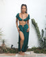 Jasmine Ring Top & Ring Split Pants Set (Emerald)