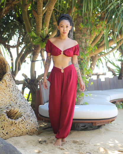 Jasmine Ring Top & Ring Split Pants Set