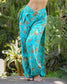 Jasmine Ring Top & Ring Split Pants Set (Tie-dyed Turquoise)