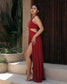 Venus Plait Dress (Maroon)
