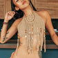 Pocahontas Halter Crochet Top (Khaki)