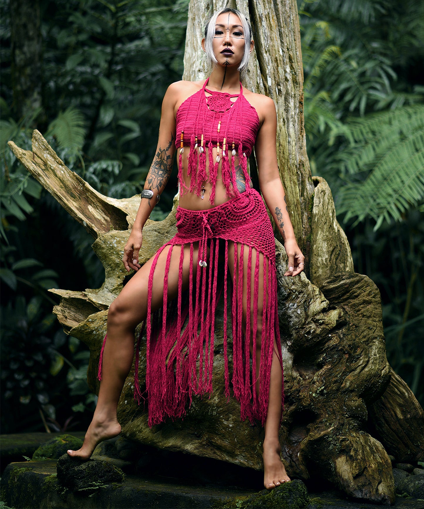 Mandala Tribe Crochet Set (Fuchsia)