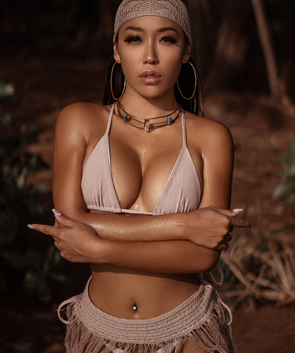 Maya Ribbed Reversible Bikini (Natural)