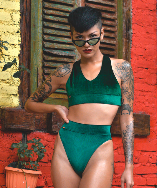 Gooseberry Rockabilly Velvet Bikini