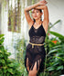 Diamond Crochet Beach Dress (Black)